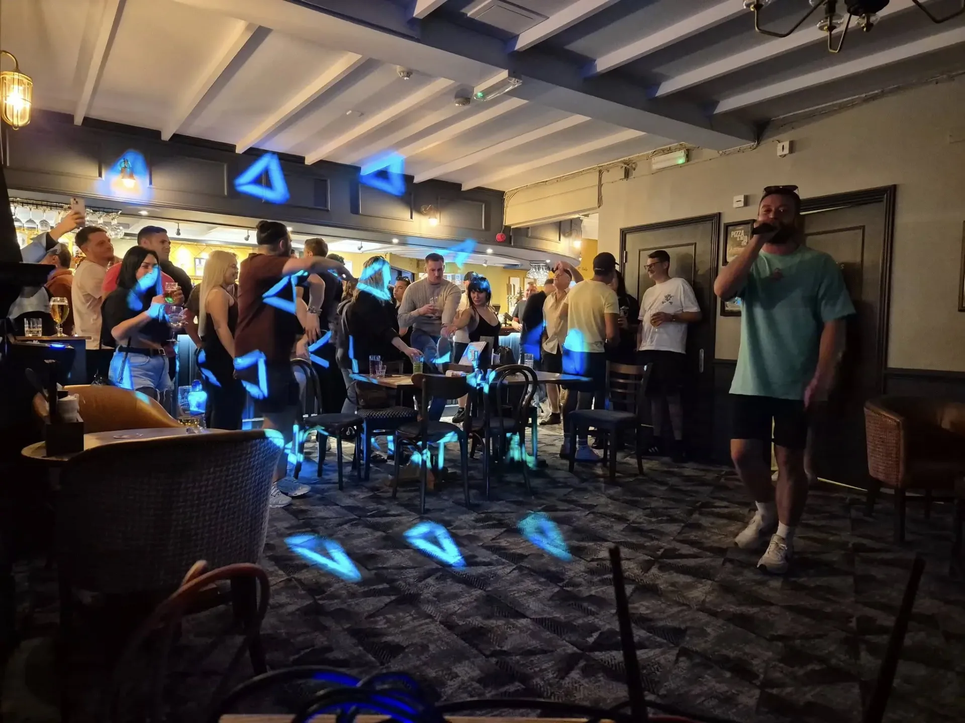 Karaoke night in a Sussex pub